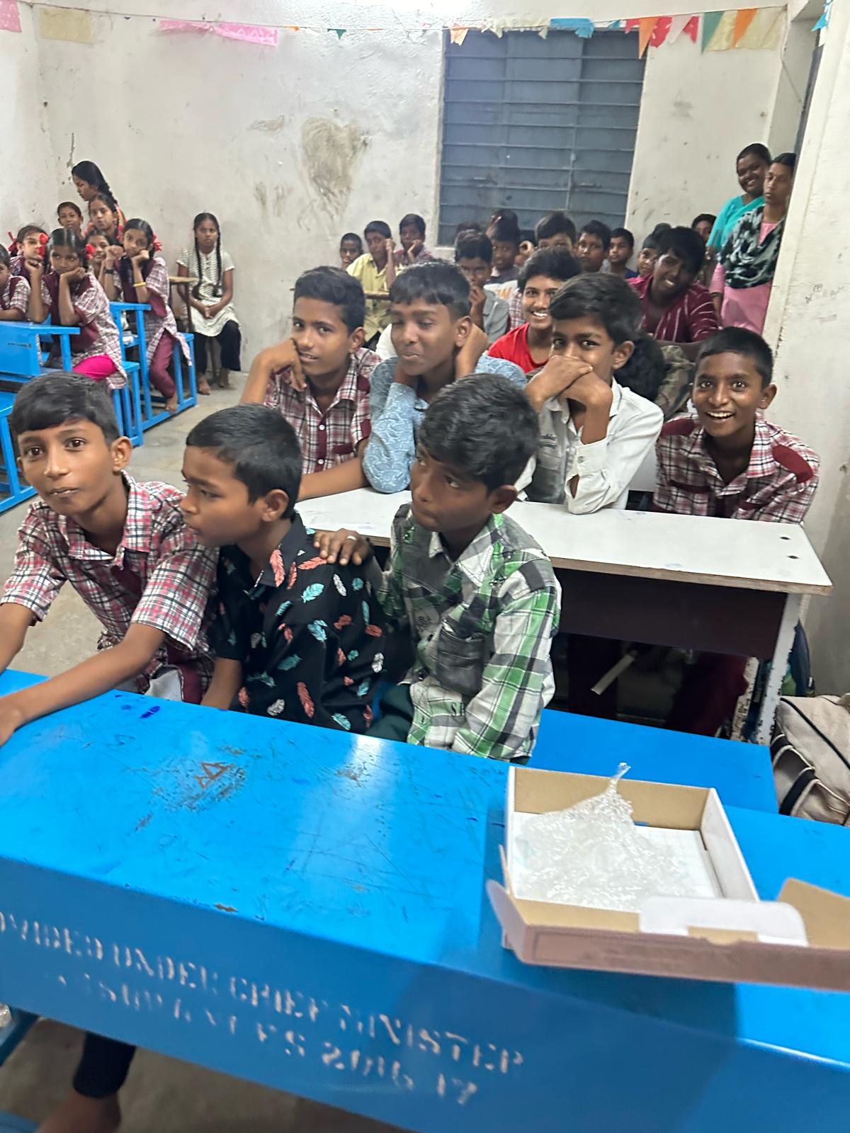 Students in India participating in research program
